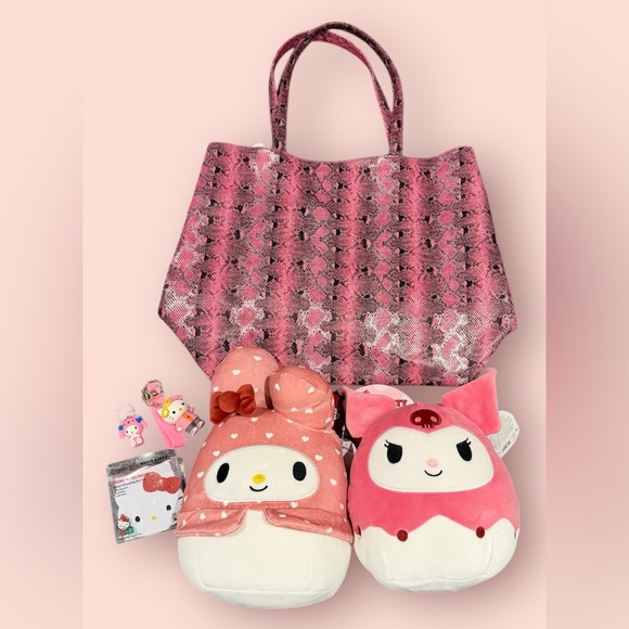 Hello Kitty Other - 🩷❤️🩷 HELLO KITTY BUNDLE! SQUISHMALLOWS! BLUSH BALM! KEYCHAINS! SAKS TOTE! NW/OT!